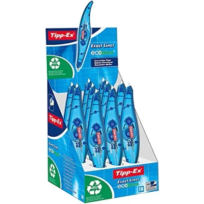 Abbildung von Tipp Ex Korrekturroller Exact Liner, 6 m x 5 mm, 10er Pack, Ideal für das Büro, Home Office oder die Schule