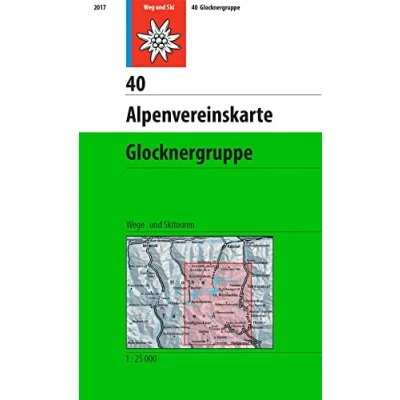 Abbildung von Glocknergruppe: Topographische Karte 1:25.000 mit Wegmarkierungen und Skirouten: Wegmarkierung Skitouren (Alpenvereinskarten, Band 40)