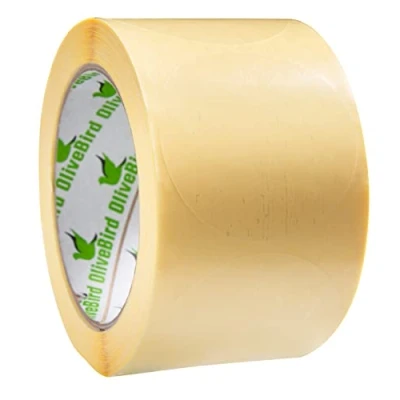 Abbildung von OliveBird 500 Klebepunkte Transparent Rund Etiketten Größe 4 cm Durchmesser / 40mm Rollen von Stück Aufkleber