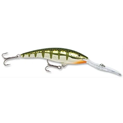 Abbildung von Rapala Deep Tail Dancer Angelköder Angelzubehör aus Balsaholz Stabile Tauchschaufel Süßwasser Spinnköder Lauftiefe 9m Fischköder 11cm, 22g Hergestellt in Estland Flash Yellow Perch