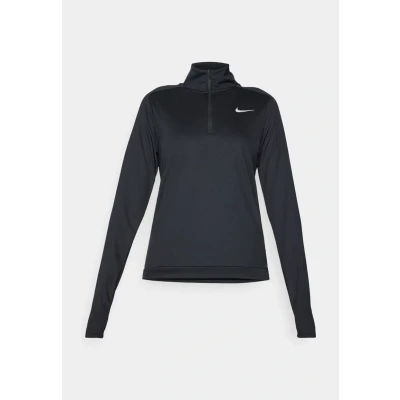 Abbildung von Nike Dri Fit Pacer 1/4 Zip Lauftop Damen Schwarz, Größe XL
