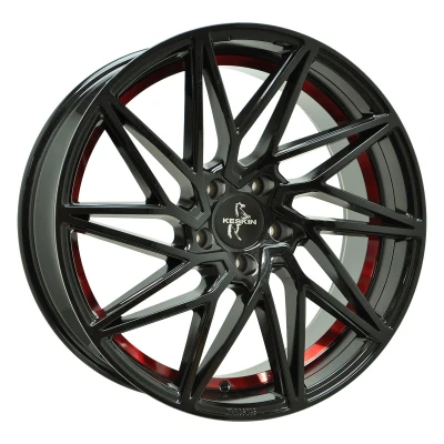 Abbildung von KESKIN 5 loch 20Zoll 112mm Alufelge KT20 Future Matt Schwarz Undercut Rot KT208520511245BPRI Felge