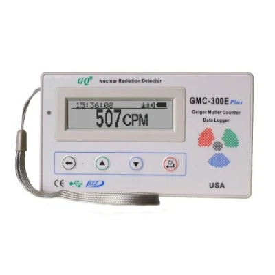 Abbildung von GQ GMC 300E Plus Digital Geiger Counter Nulcear Radiation Detector Monitor Meter dosimeter Beta Gamma X ray data logger recorder realtime monitoring for personal home professional general purpose with UK wall charger