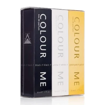 Abbildung von Colour Me Milton Lloyd Herrenduft, Schwarz/Weiß/Gold, 50 ml, Eau de Parfum, 3 Stück