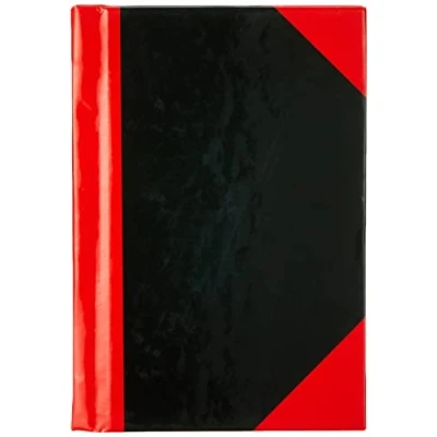 Abbildung von Idena 10098 Kladde DIN A7, 96 Blatt, 70 g/m², kariert, fester Einband, rot/schwarz, 1 Stück