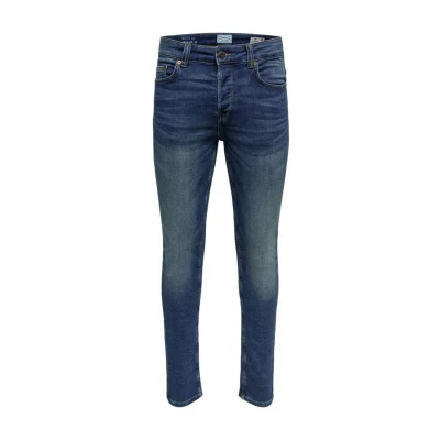 Abbildung von Only &amp; Sons Onsloom Black Washed Jeans Tapered Fit, Herren, Größe: 34x30, denim