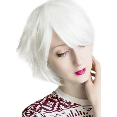 Abbildung von Prettyland Death Note NEAR Fasching Weiß kurz haar Cosplay Perücke Wig C185