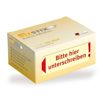 Abbildung von Notizblock24 1301010143 Haftnotiz bitte hier unterschreiben
