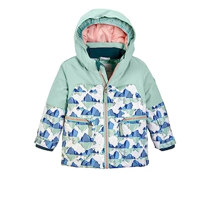 Abbildung von first instinct by killtec unisex Skijacke wasserdicht/Funktionsjacke mit Kapuze und Schneefang FISW 39 MNS SKI JCKT, stahlmint, 110, 39918 000