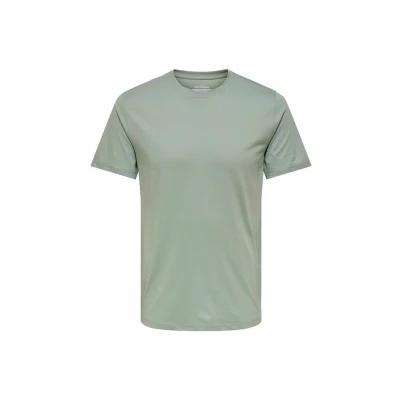 Abbildung von Only &amp; Sons Einfarbiges Tshirt basic, Herren, Größe: XS, Iceberg green