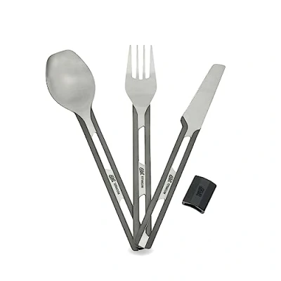 Abbildung von Esbit Titan Besteck Set ultraleichtes Besteckset aus bestehend Messer, Gabel und Löffel
