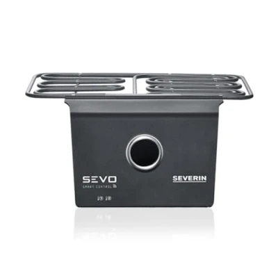 Abbildung von SEVERIN SEVO SMART CONTROL Upgrade Kit für Elektrogrill, smartes Grill Modul mit App Steuerung und OLED Display, Balkon Slow Cooking Option, Schwarz, ZB 8194