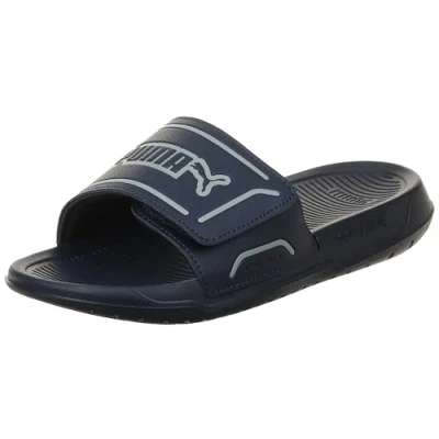 Abbildung von PUMA Unisex Royalcat Comfort 2 Schiebe Sandalen, Marineblau, kühles Mittelgrau, 44.5 EU
