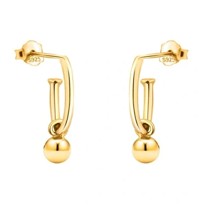 Abbildung von SOFIA MILANI Damen Ohrringe 925 Silber vergoldet/golden Kugel Ohrstecker E1153