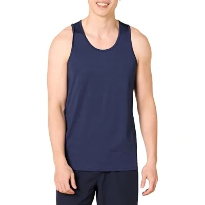Abbildung von Amazon Essentials Herren Leichtes, Schnelltrocknendes Gym Tanktop Aus Funktionsstretch, Marineblau, XL