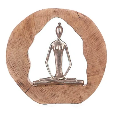 Abbildung von Casablanca Skulptur, Dekofigur Health Mangoholz/Aluminium handgefertigt Höhe 27 cm
