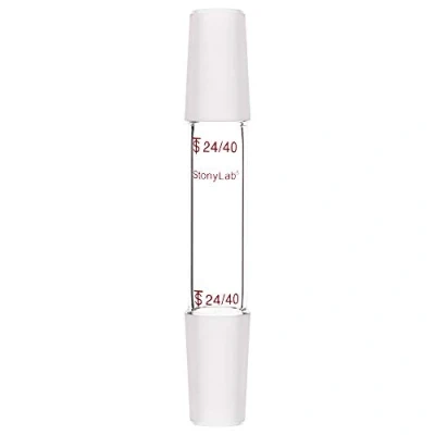 Abbildung von stonylab Glas 24/40 Gerader Laboradapter, Borosilikatglas 70 mm Zwischen Zwei Geschliffenen Inneren Standard Gelenk für die Laborlaborversorgung