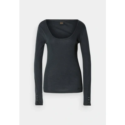 Abbildung von BOSS Edeline Langarmshirt, Damen, Größe: XS, Black