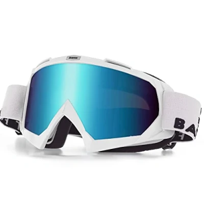 Abbildung von KINGBIKE Motocross Brille,Mtb Brille Dirt Bike ATV Crossbrille goggle,Sicherheit Tactical Riding Motorradbrillen für MäNner Frauen Jugend Fit ÜBer UV400 (Weiß Blau)