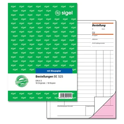 Abbildung von SIGEL BE525 Bestellungen A5, 2x50 Blatt
