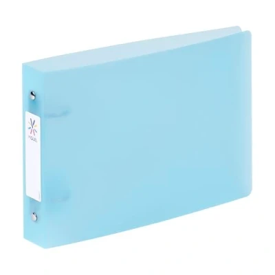 Abbildung von Viquel Karteiordner Bristol mit Beschriftungsetiketten 2 Ringe DIN A5 (25x16,5cm) Blau