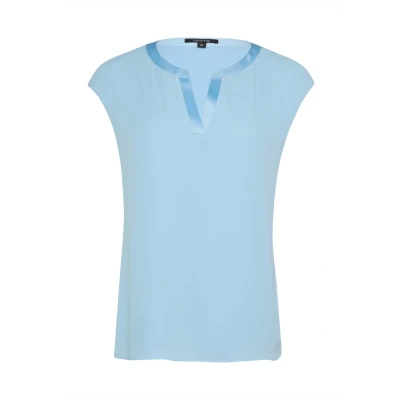 Abbildung von comma Bluse, Damen, Größe: 38, Hellblau