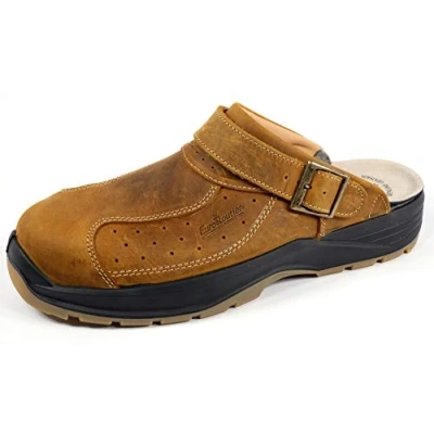 Abbildung von EuroRoutier Premium Leather Tucson Braun Clogs, SB+A+E+FO+SRC zertifizierte, Sicherheitsclogs (44)