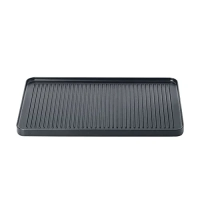 Abbildung von Spring CLASSIC Raclette 8 Personen Grillplatte, Aluminiumguss, Antihaftbeschichtet, Passend zu Personen, 40 x 25 cm, Beidseitig verwendbar für Grill Muster und Crepe Formen