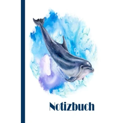 Abbildung von Delfin Notizbuch: Notizbuch, breites liniertes Notizbuch aus liniertem Papier für Schule, Studenten, Geschenk Kinder, Jungen, Mädchen, Teenager, Liebhaber