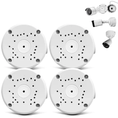Abbildung von (Kamera Anschlussdose) Wasserdichte Anschlussdose für Überwachungskamera, Überwachungskamera Montagebox, Universal Abzweigdose Bullet Metall Aluminium, Junction box (2 Pcs)