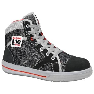 Abbildung von ELTEN Sicherheitsschuhe SENSATION Mid ESD S2, Herren, Leder/Textil, Stahlkappe, leicht, sportlich, Schwarz, Größe: 47