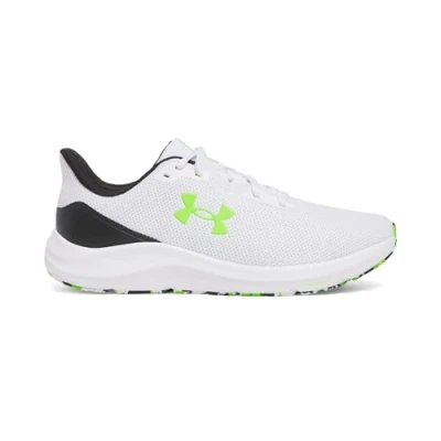 Abbildung von Under Armour Herren UA Charged Pursuit 4 Laufschuhe, White/Black/Hyper Green