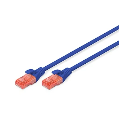 Abbildung von DIGITUS LAN Kabel Cat 6 0,5m RJ45 Netzwerkkabel UTP Ungeschirmt Kompatibel zu 6A &amp; 5e Blau