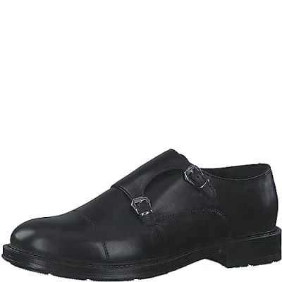 Abbildung von MARCO TOZZI by Guido Maria Kretschmer Herren Anzugschuhe Double Monkstraps aus Leder mit Schnallen, Schwarz (Black), 42