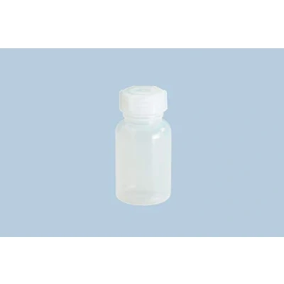 Abbildung von hünersdorff Weithalsflasche zum Befüllen mit Schraubverschluss aus LD PE (bruchsicher und lebensmittelgeeignet), 300 ml, transparent