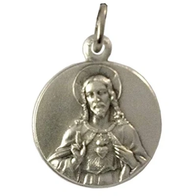 Abbildung von I G J Medaille des Heiligen Herzens Jesu und Mariens Die zwei Herzen in einer