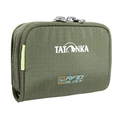 Abbildung von Tatonka Geldbeutel Plain Wallet RFID B Kleine Geldbörse mit Schutz und Münzfach, Fächern für Kreditkarten, Bankkarten etc. Maße: 11 x 7 2 cm, Olive
