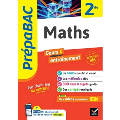 Abbildung von Prépabac Maths 2de: cours, méthodes &amp; entraînement (programme de Seconde)