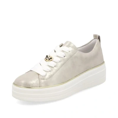 Abbildung von Remonte Damen Low Top Sneaker D1C03, Frauen Halbschuhe,lose Einlage,Plateausohle,straßenschuhe,Strassenschuhe,Sportschuhe,Turnschuhe,Gold (60),40 EU