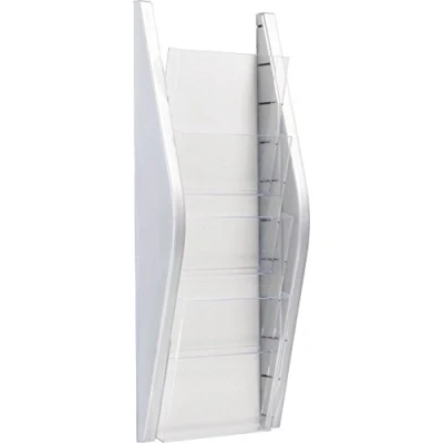 Abbildung von helit H6270200 Wandbogendisplay „the arc“ 4 x DIN A5 hoch, silber