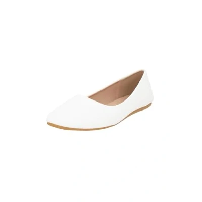 Abbildung von Elara Damen Ballerina Bequeme Slip Ons Flach Chunkyrayan Neu DY 10A White 40