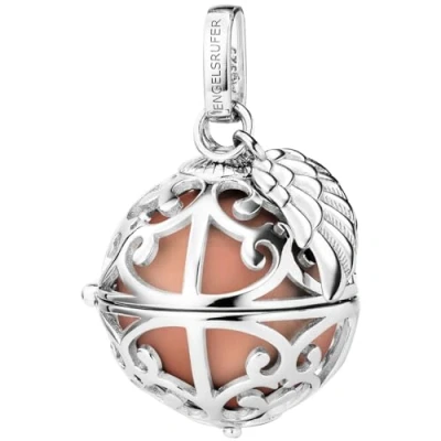 Abbildung von Engelsrufer Damen Anhänger für Halskette mit Flügel aus Sterling Silber austauschbarer Klangkugel S in der Farbe Rosé, nickelfrei, 45+5 cm, ER 23 16