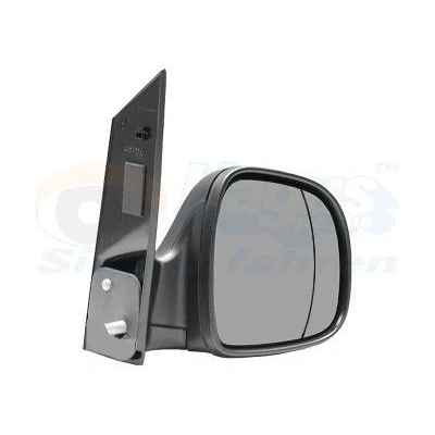 Abbildung von Außenspiegel Van Wezel 3080802 rechts schwarz rauh Komplettspiegel, asphärisch, für manuelle Spiegelverstellung MERCEDES BENZ: Vito Minibus