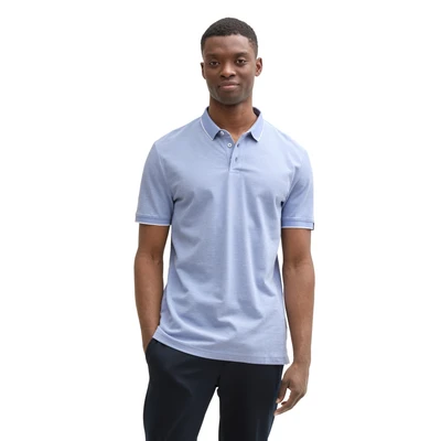 Abbildung von TOM Tailor Denim POLO WITH Tipping Poloshirt, Herren, Größe: Small, Brunnera blue