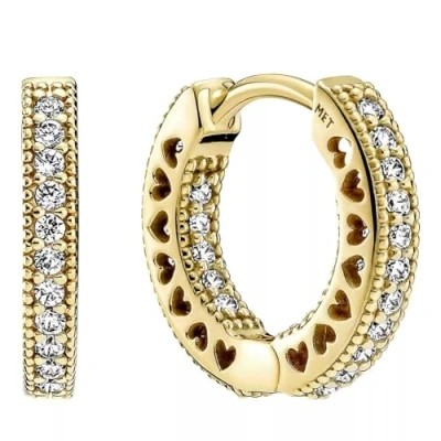 Abbildung von Pandora Signature Damen Creolen Gold 266317C01