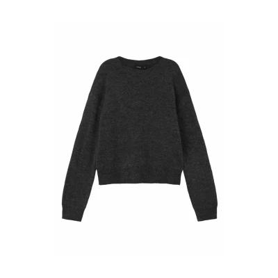 Abbildung von NAME IT Mädchen Nlflodet Short Knit Noos Strickpullover, Raven/Detail:14 1818, 134 140 EU