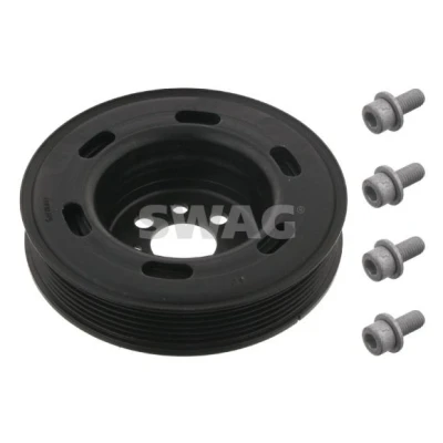 Abbildung von SWAG 30 93 3608 Kurbelwellenriemenscheibe 6PK 143 5 mit Schrauben AUDI: A4 B7 Avant, B6 A3 Sportback, VOLKSWAGEN: Transporter 5, Touran I