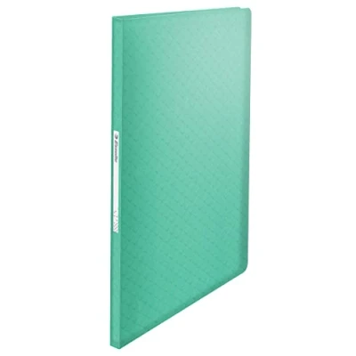 Abbildung von Leitz Esselte A4 Sichtbuch mit 60 Einsteckfächern, für 120 Blatt, zum Präsentieren, Aufbewahren oder zur Schreibtischorganisation, Prägemuster, Colour&#039;Breeze Serie, Grün, 626233