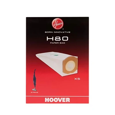 Abbildung von Hoover H80 Staubsaugerbeutel, Originalzubehör, aus Papier, geruchshemmend, besonders groß, kompatibel mit Staubsauger Syrene, 5 Stück