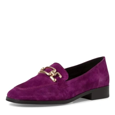 Abbildung von Tamaris Damen Slipper Leder Blockabsatz; PURPLE/lila; 36 EU